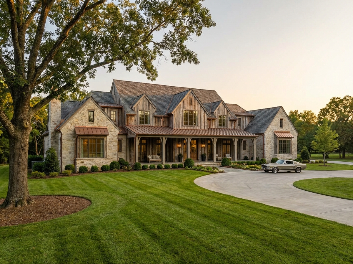 Luxury Home in Franklin TN at Golden Hour - Real Estate Marketing